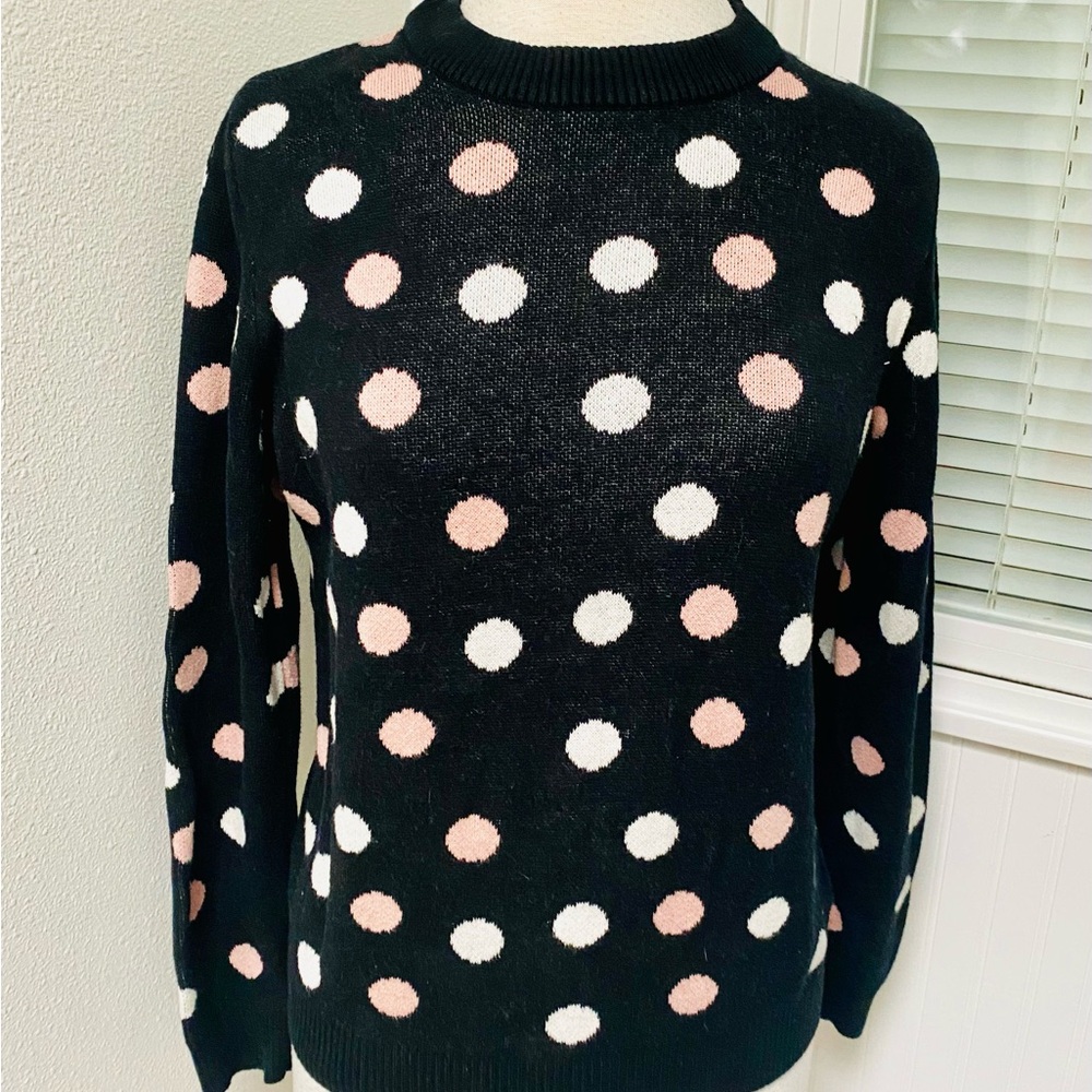 Pop Sugar Pink and White Pullover Sweater size M